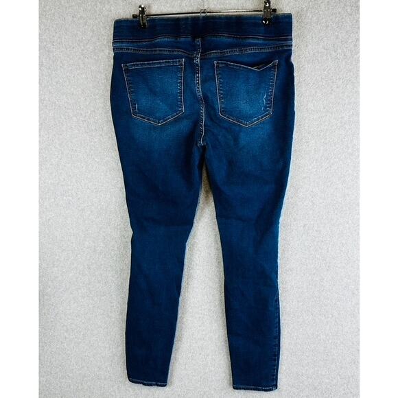 Old Navy Womans Sz 14 Rockstar Super Skinny Stretch Jeans Blue Denim Pull On - Picture 4 of 8
